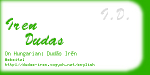 iren dudas business card