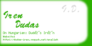 iren dudas business card